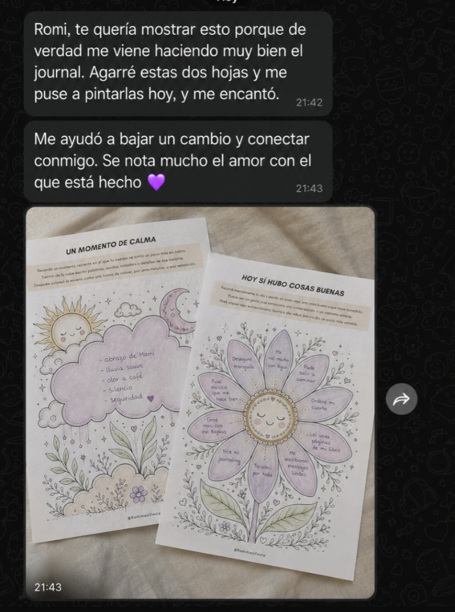 Mensaje real de una lectora sobre el journal (1)