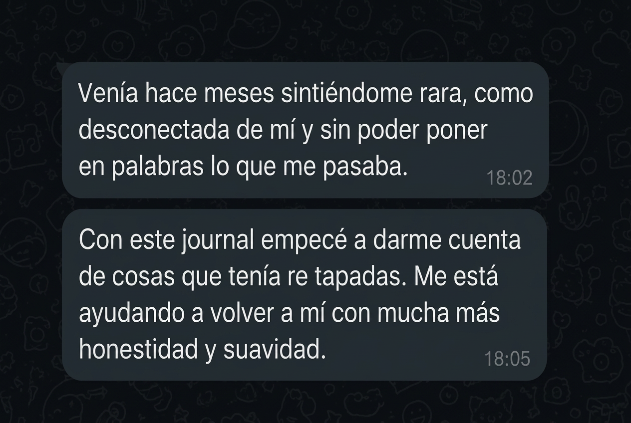 Mensaje real de una lectora sobre el journal (11)