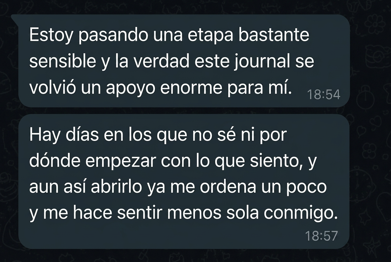 Mensaje real de una lectora sobre el journal (17)