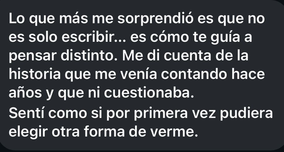 Mensaje real de una lectora sobre el journal (8)