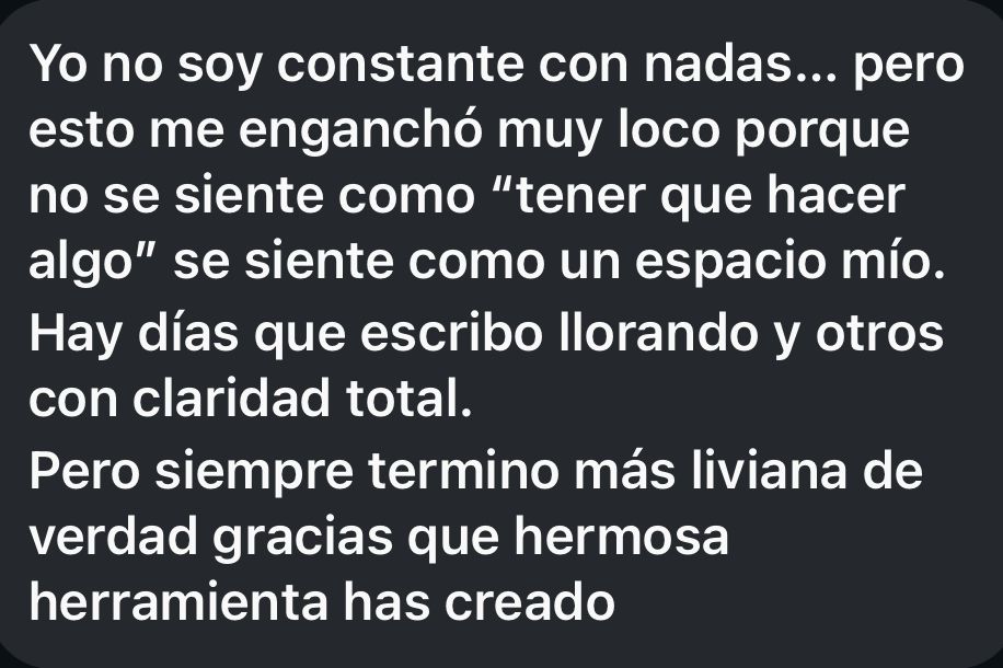 Mensaje real de una lectora sobre el journal (10)